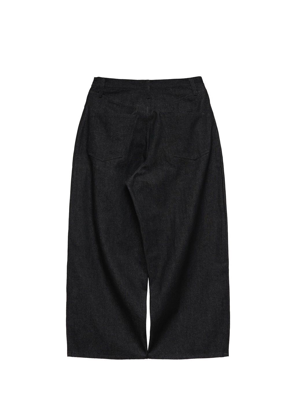6CRAYON 11.3oz Black Non-Fade Wide-Leg Baggy Denim Pants