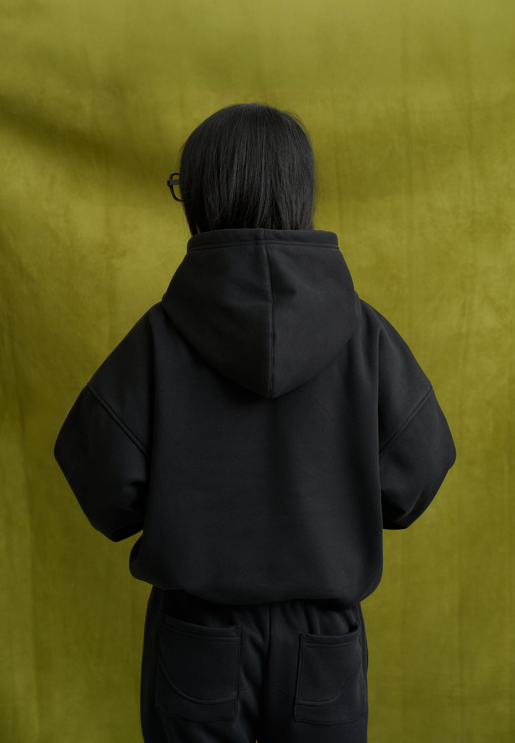 Goers Studio Capsule Boxy Hoodie in Black