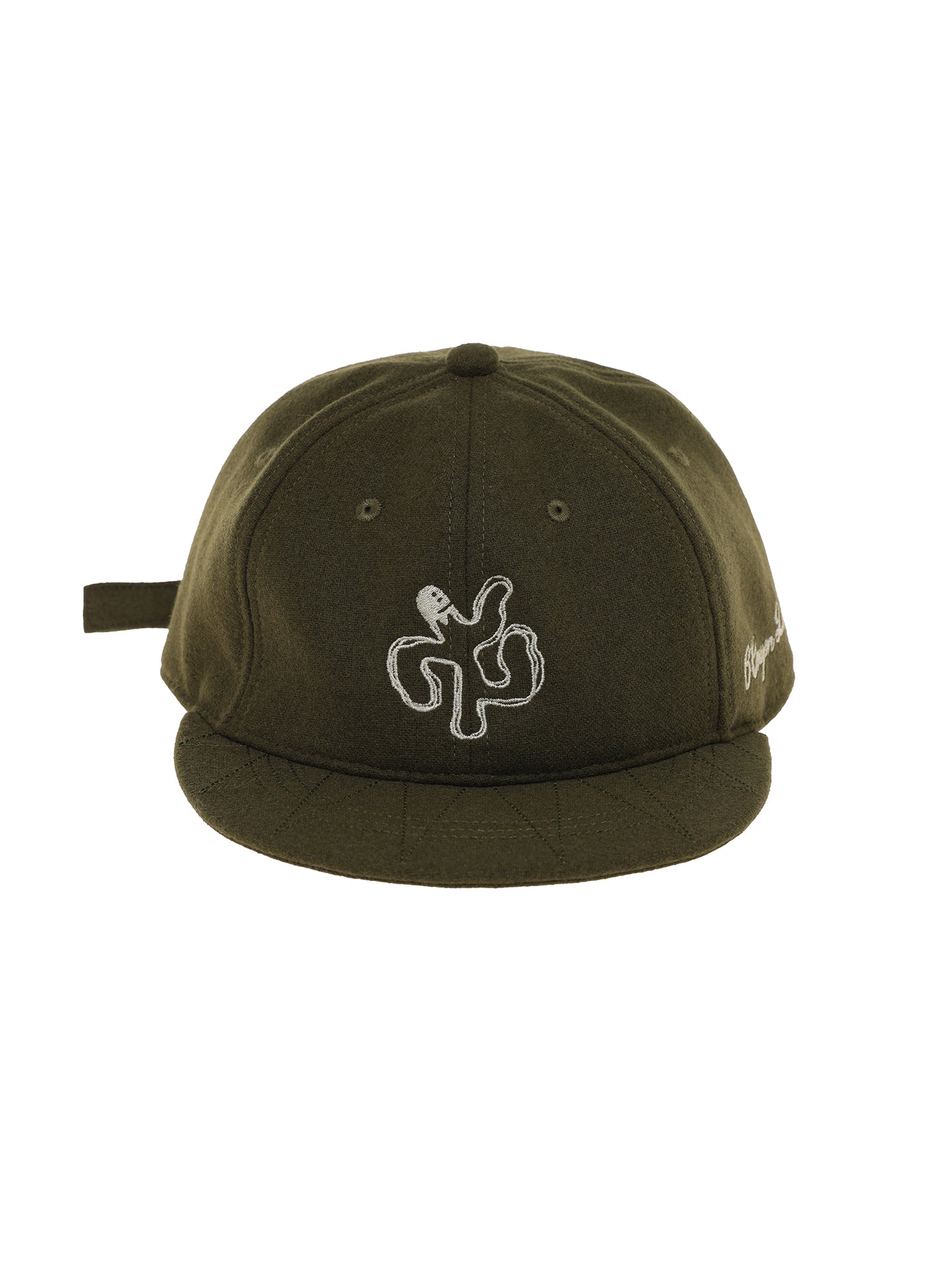 6CRAYON Autumn-Winter Classic Embroidered Wool Blend Six-Panel Baseball Cap