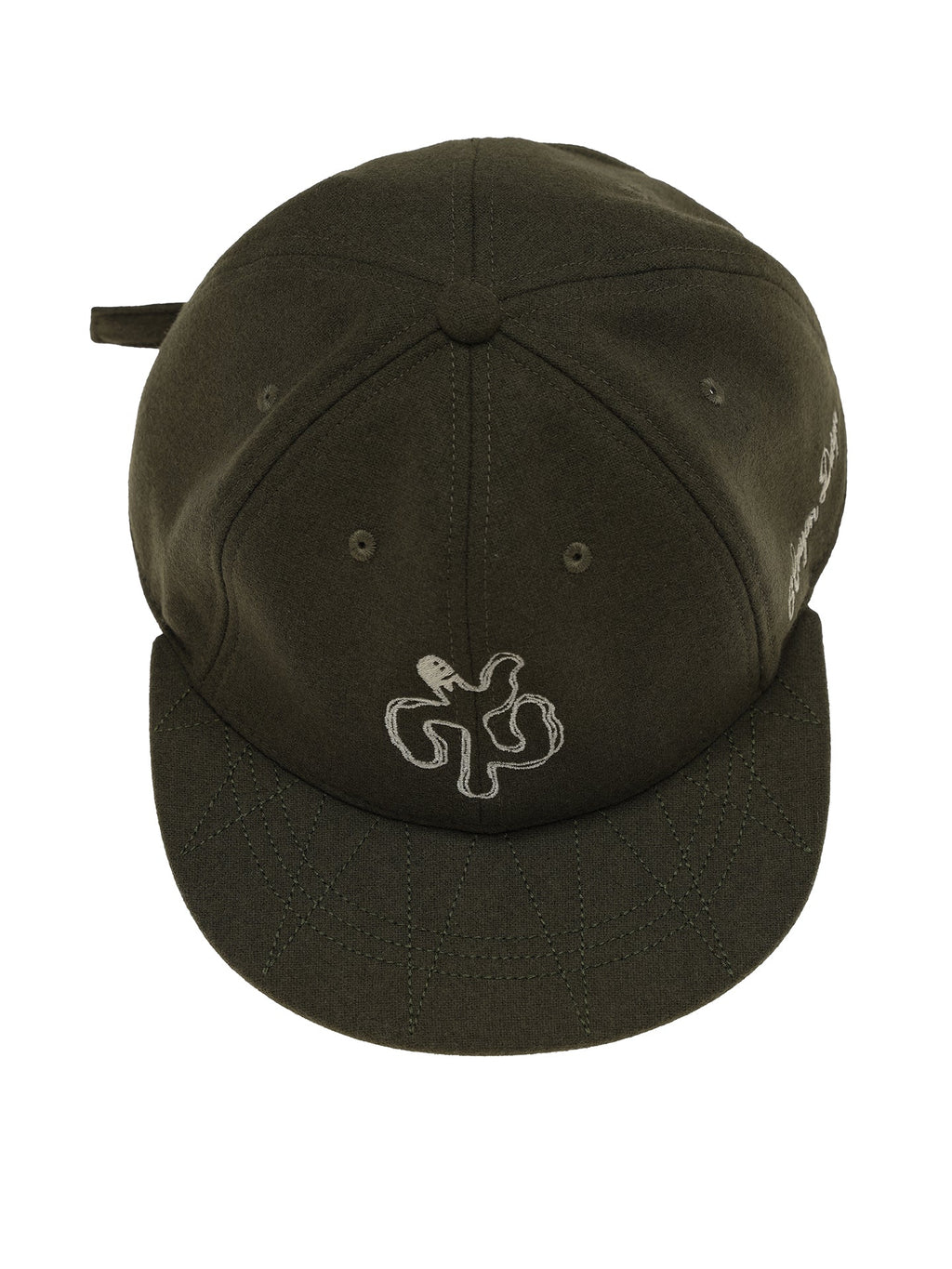 6CRAYON Autumn-Winter Classic Embroidered Wool Blend Six-Panel Baseball Cap