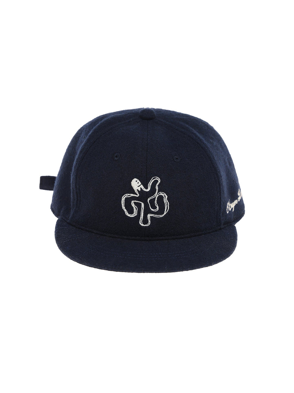 6CRAYON Autumn-Winter Classic Embroidered Wool Blend Six-Panel Baseball Cap