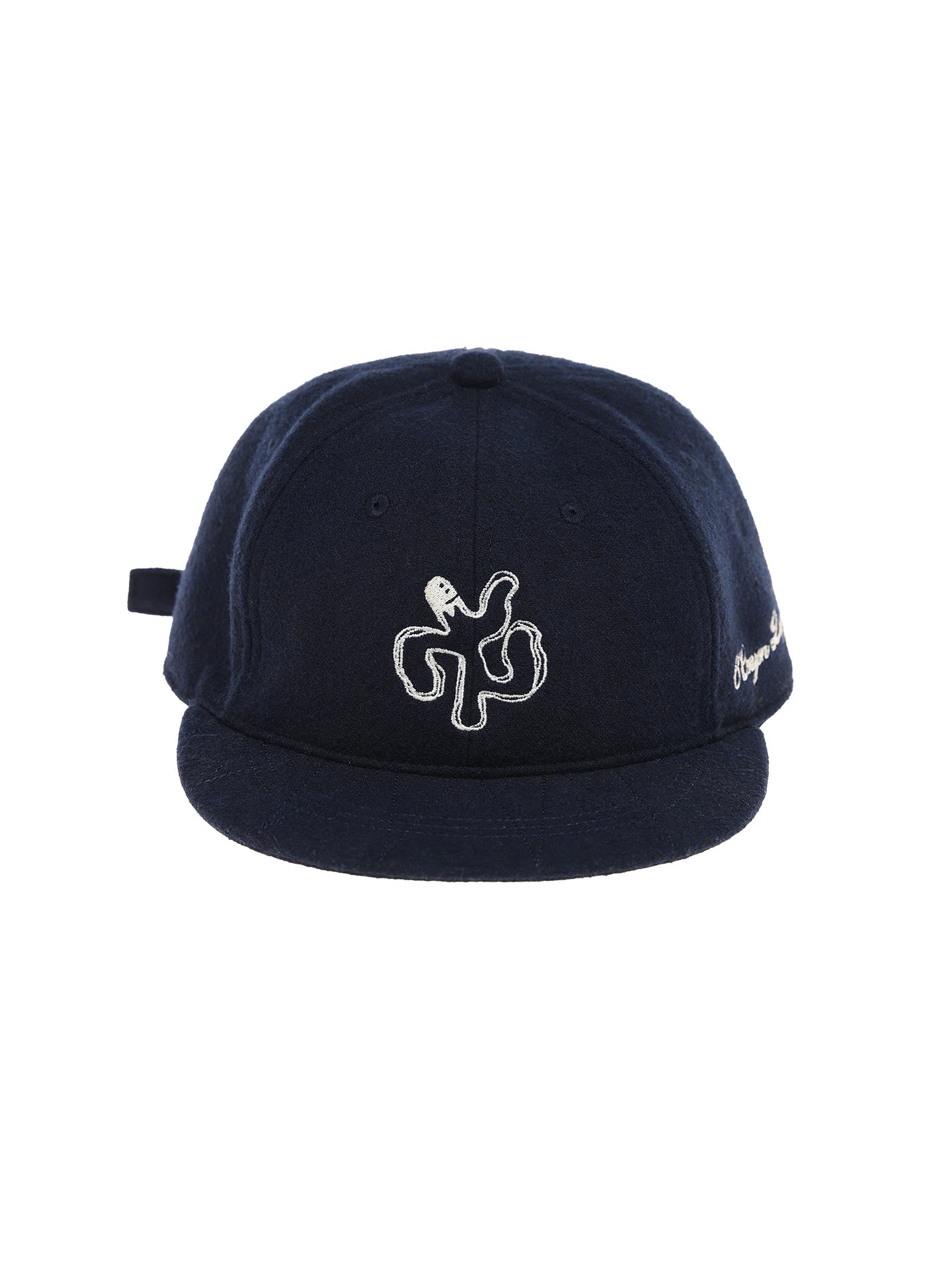 6CRAYON Autumn-Winter Classic Embroidered Wool Blend Six-Panel Baseball Cap