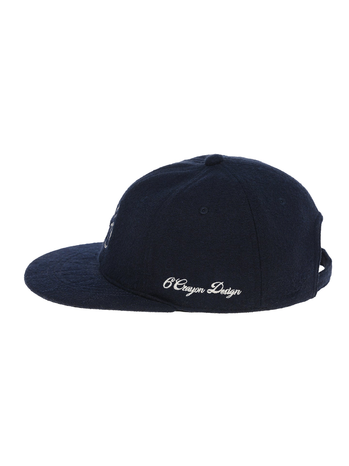 6CRAYON Autumn-Winter Classic Embroidered Wool Blend Six-Panel Baseball Cap