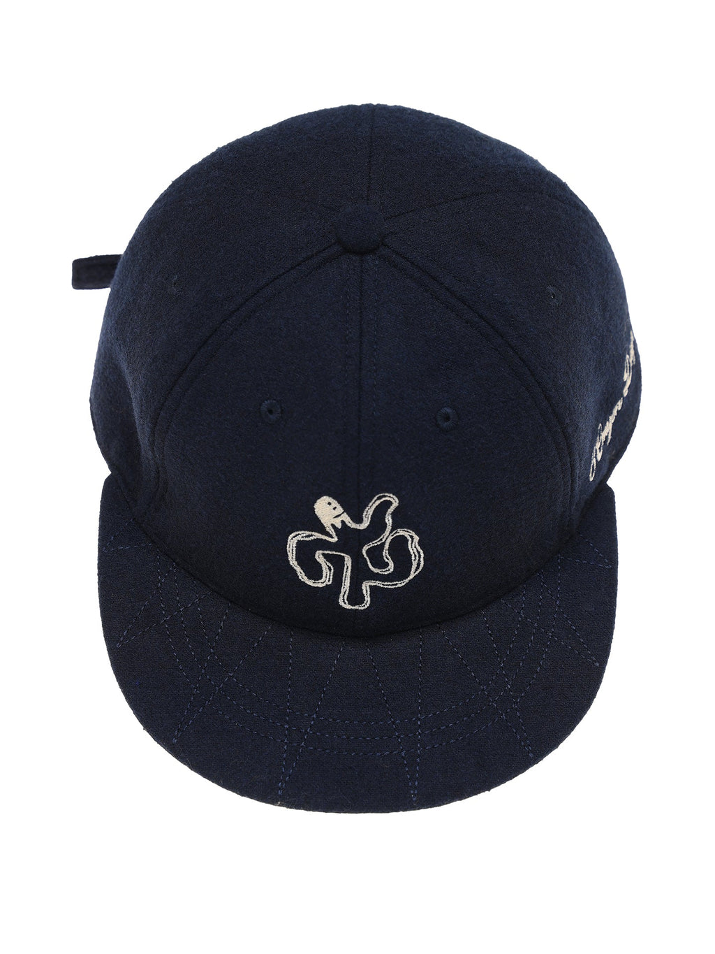 6CRAYON Autumn-Winter Classic Embroidered Wool Blend Six-Panel Baseball Cap
