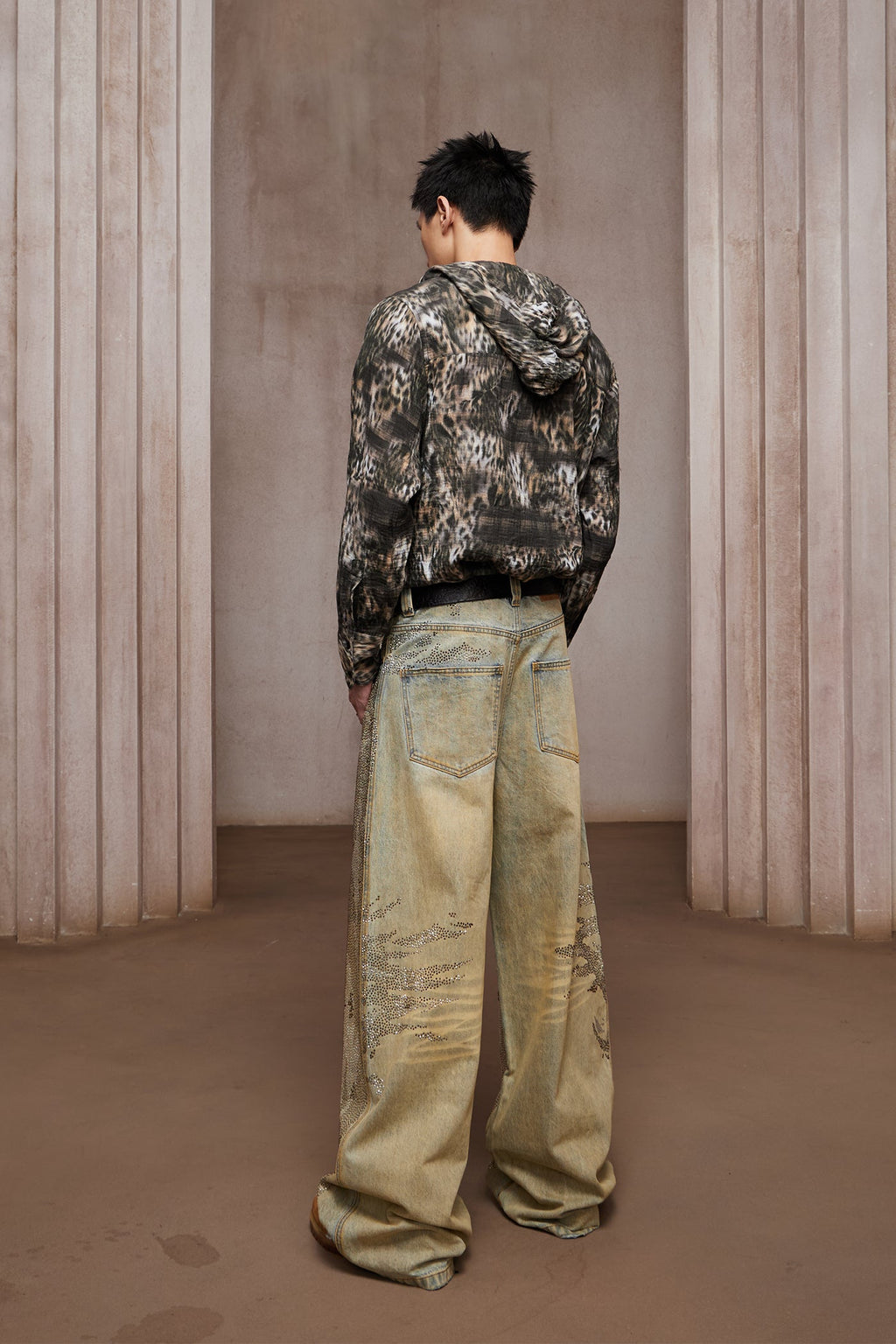 DND4DES 28K Crystal-Studded Dual-Wash A-Line Denim (Yellow)