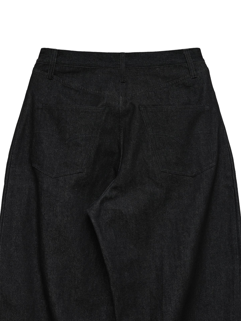6CRAYON 11.3oz Black Non-Fade Wide-Leg Baggy Denim Pants