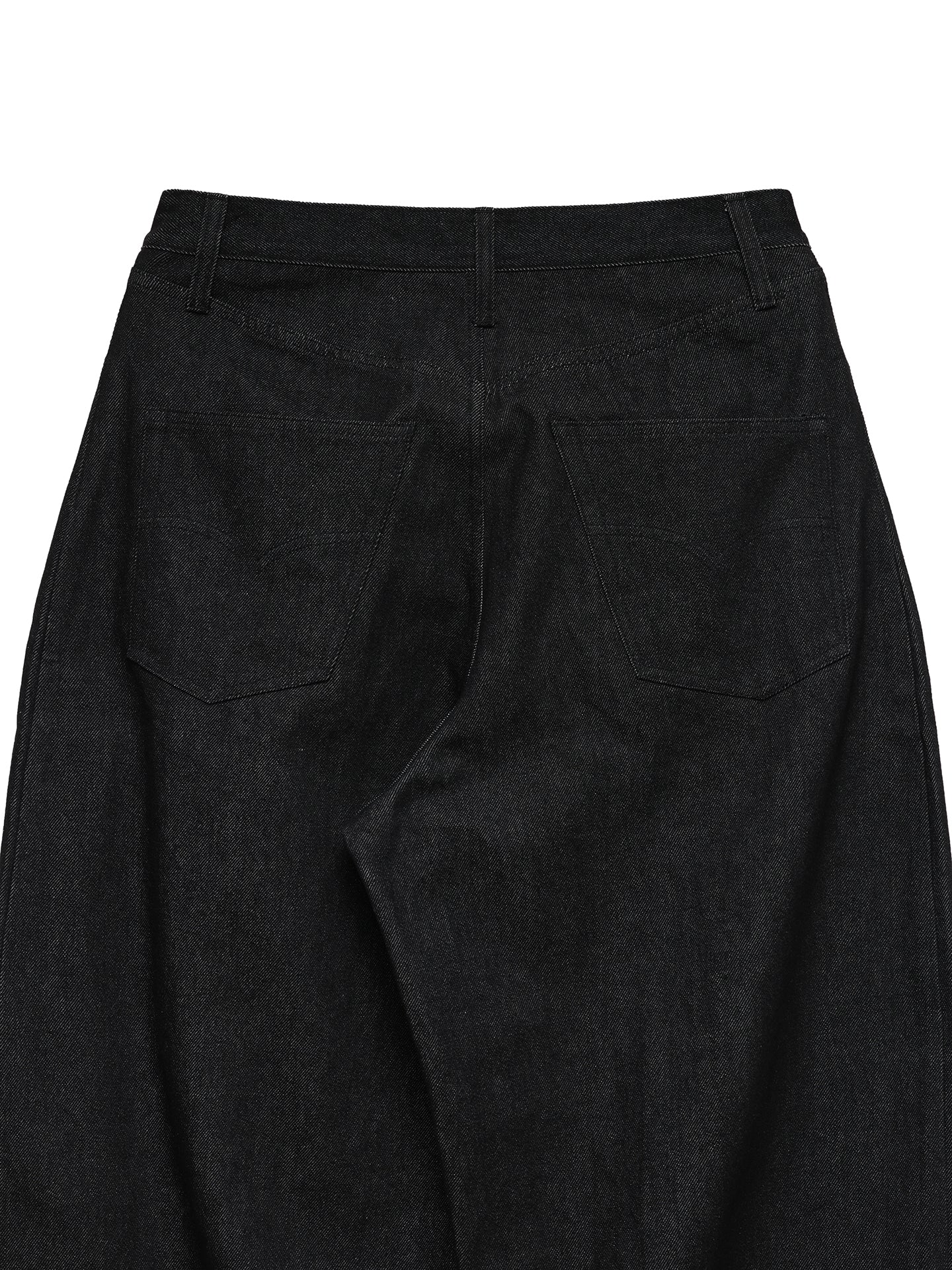 6CRAYON 11.3oz Black Non-Fade Wide-Leg Baggy Denim Pants